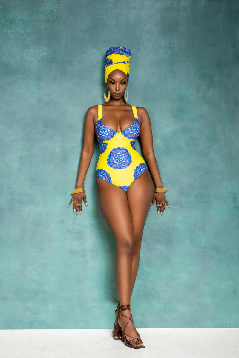 ENANG YELLOW one-piece swimsuit