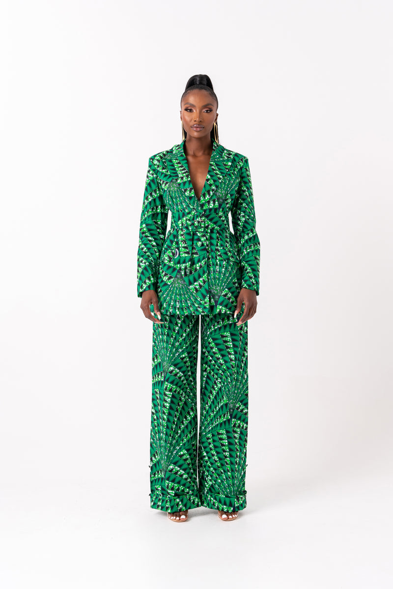 SUBOMI African Print high waist trousers ( 3 LENGTH)