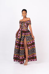 TUKE African print Maxi Infinity dress