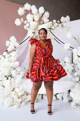 AFE African Print Flair Mini Infinity dress
