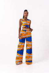 SOMIE African print Pantsuit WAISTCOAT