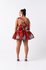 ROLAKE African Print Flair Mini Infinity dress