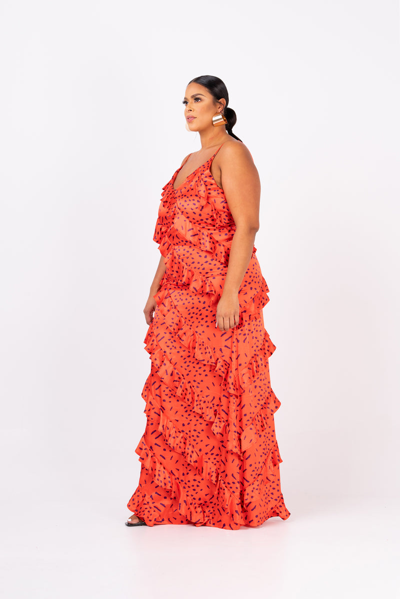 SAMIAH RUFFLE MAXI DRESS