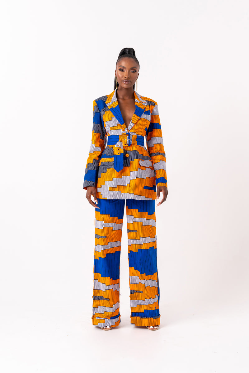 SOMIE African Print high waist trousers ( 3 LENGTH)