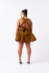 AGBANI African Print Flair Mini Infinity dress