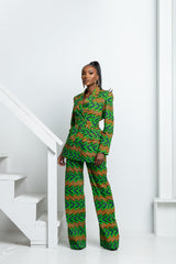 GIA African Print high waist trousers ( 3 LENGTH)