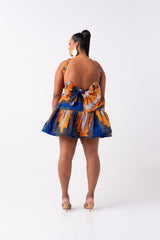 SOMIE African Print Flair Mini Infinity dress