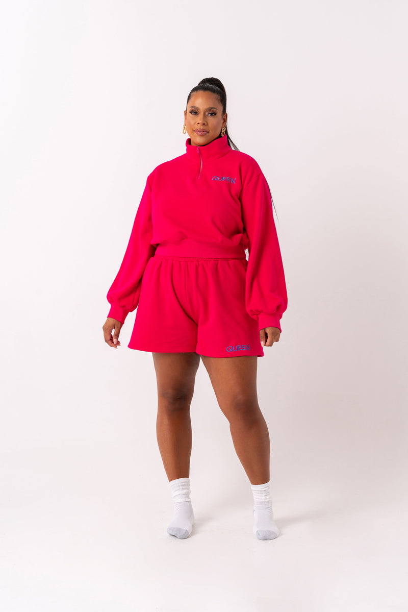 PINK QUEEN Pullover SHORT Set