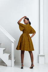 AGBANI African Print Shirt Midi Dress