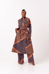 FIMI African Print Trench Jacket