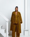 AGBANI African Print Trench Jacket