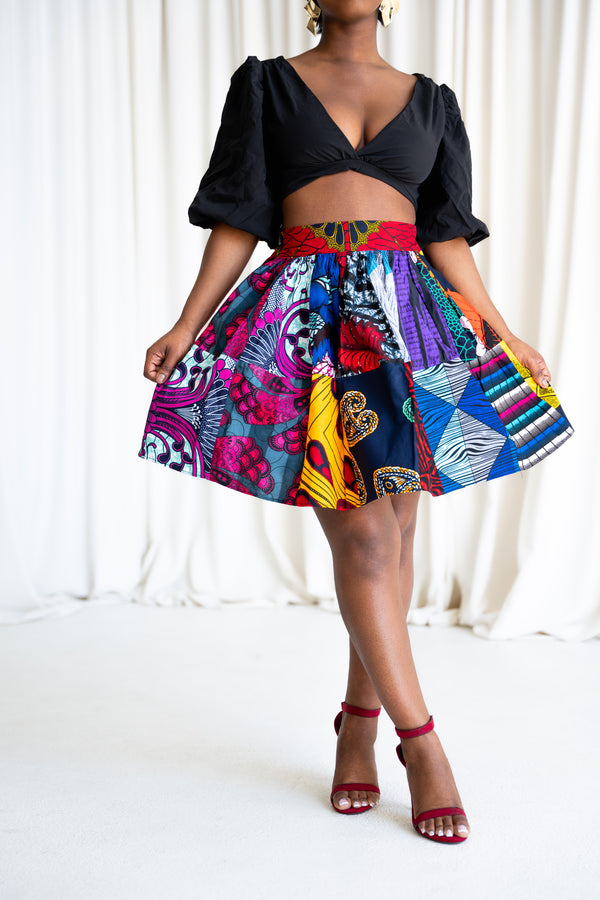 NANA PATCHWORK Mini Skirt