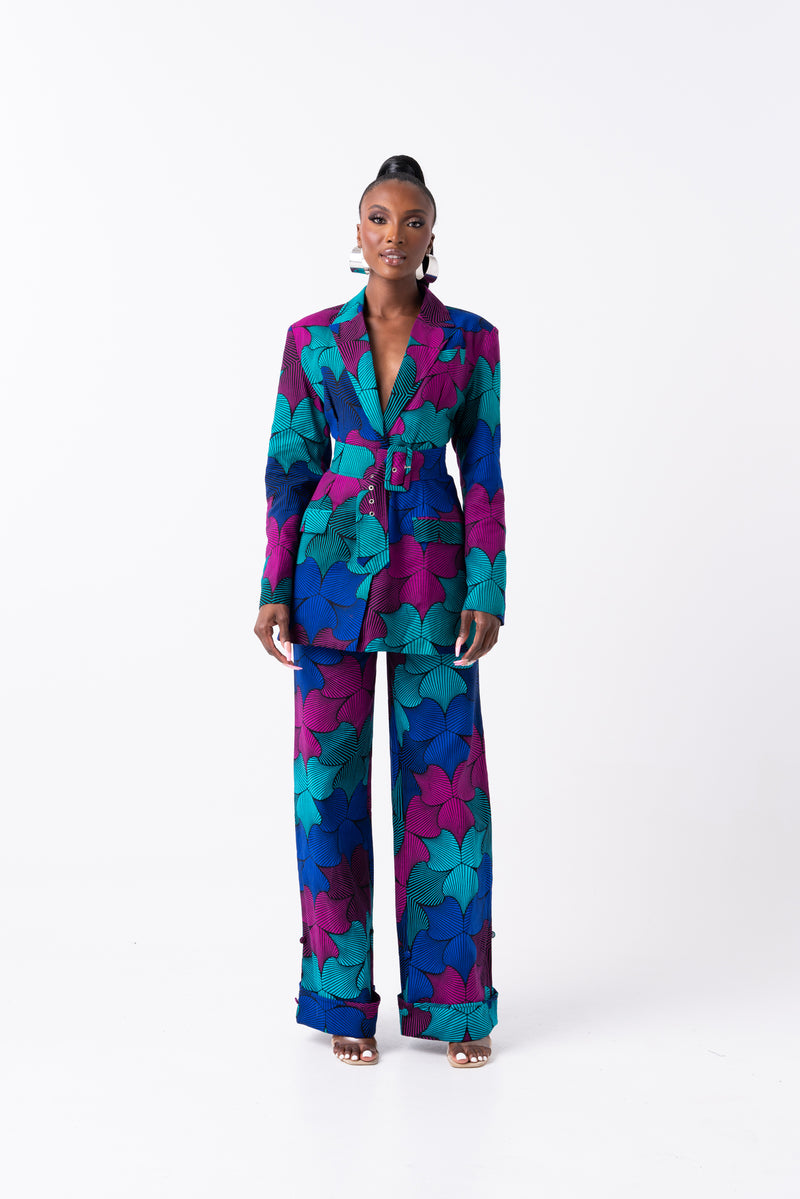 ZURI African print Pantsuit BLAZER