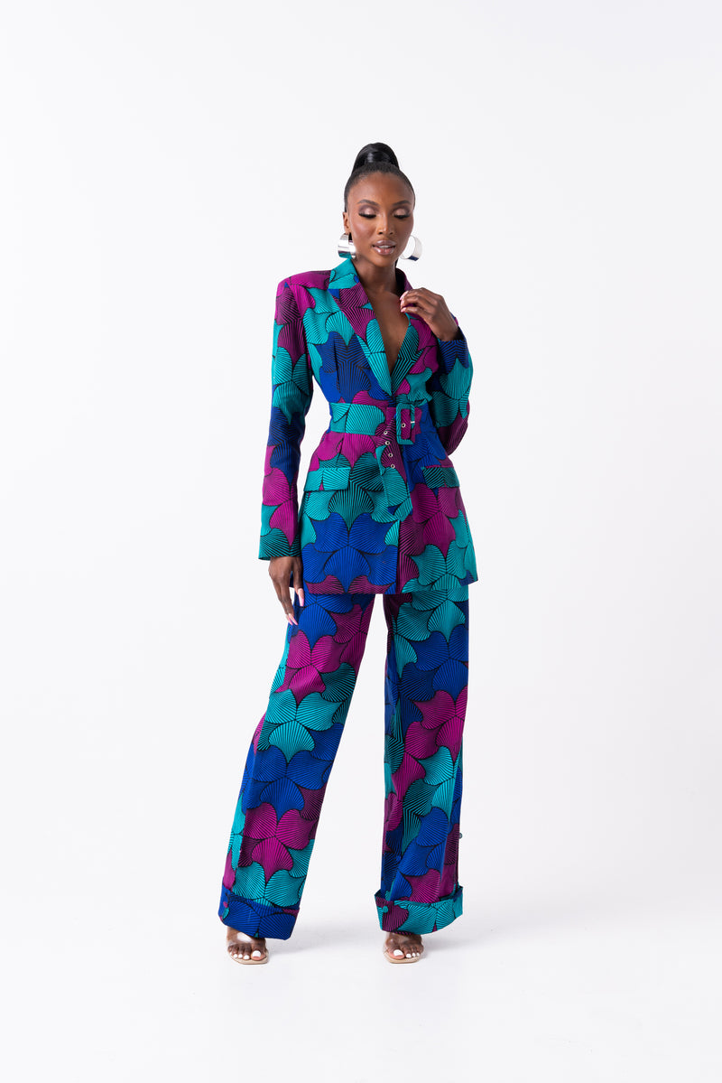 ZURI African print Pantsuit BLAZER