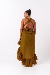 AGBANI African Print Hi-low Infinity Dress