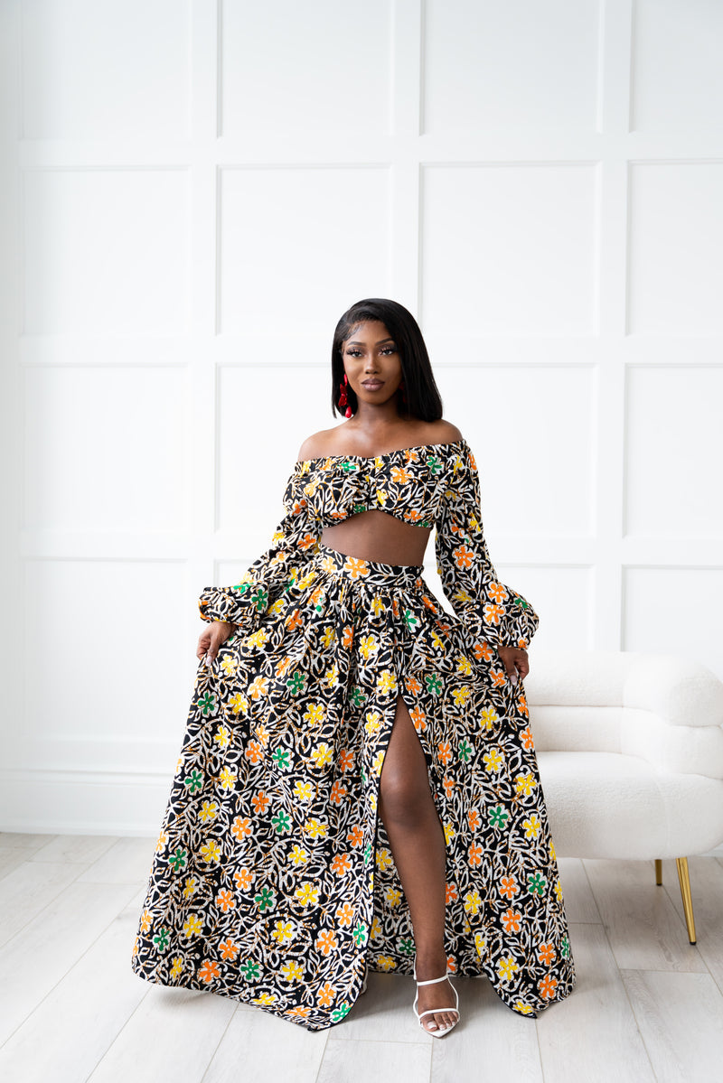 ABI African Print Maxi Skirt