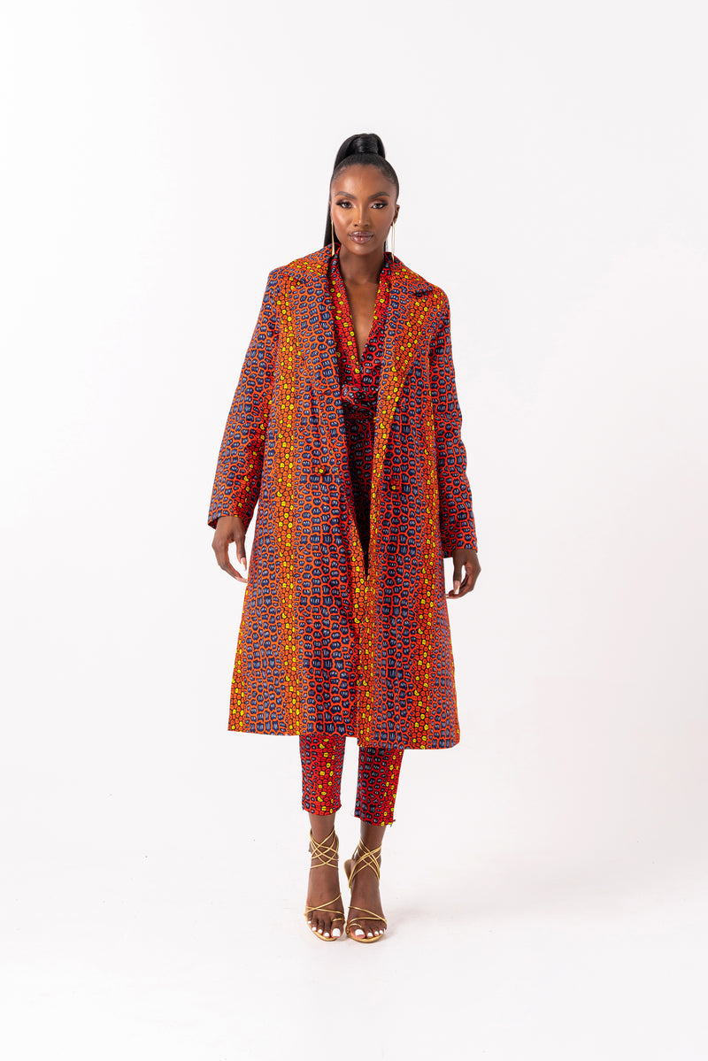 JEMIMA African Print Trench COAT