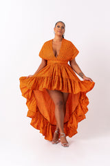 OBI African Print Hi-low Infinity Dress