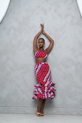 RENI African Print Tube Crop Top