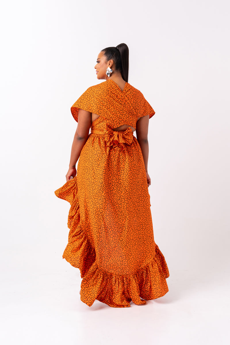 OBI African Print Hi-low Infinity Dress