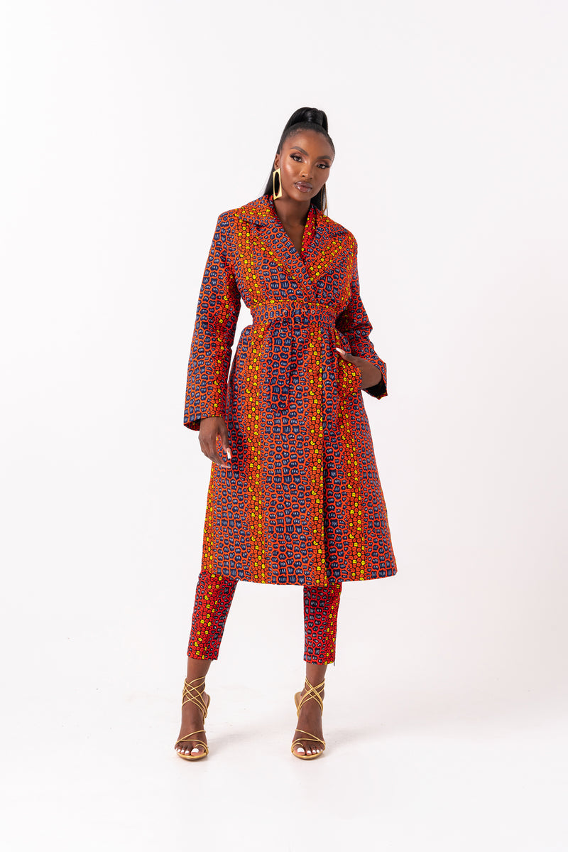 JEMIMA African Print Trench COAT