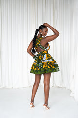 RIMI African Print Flair Mini Infinity dress
