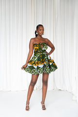 RIMI African Print Flair Mini Infinity dress