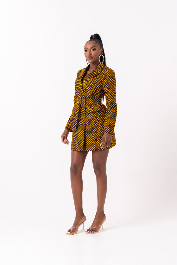 AGBANI African print Blazer Dress