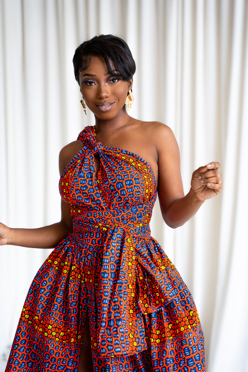 JEMIMA African print Maxi Infinity dress