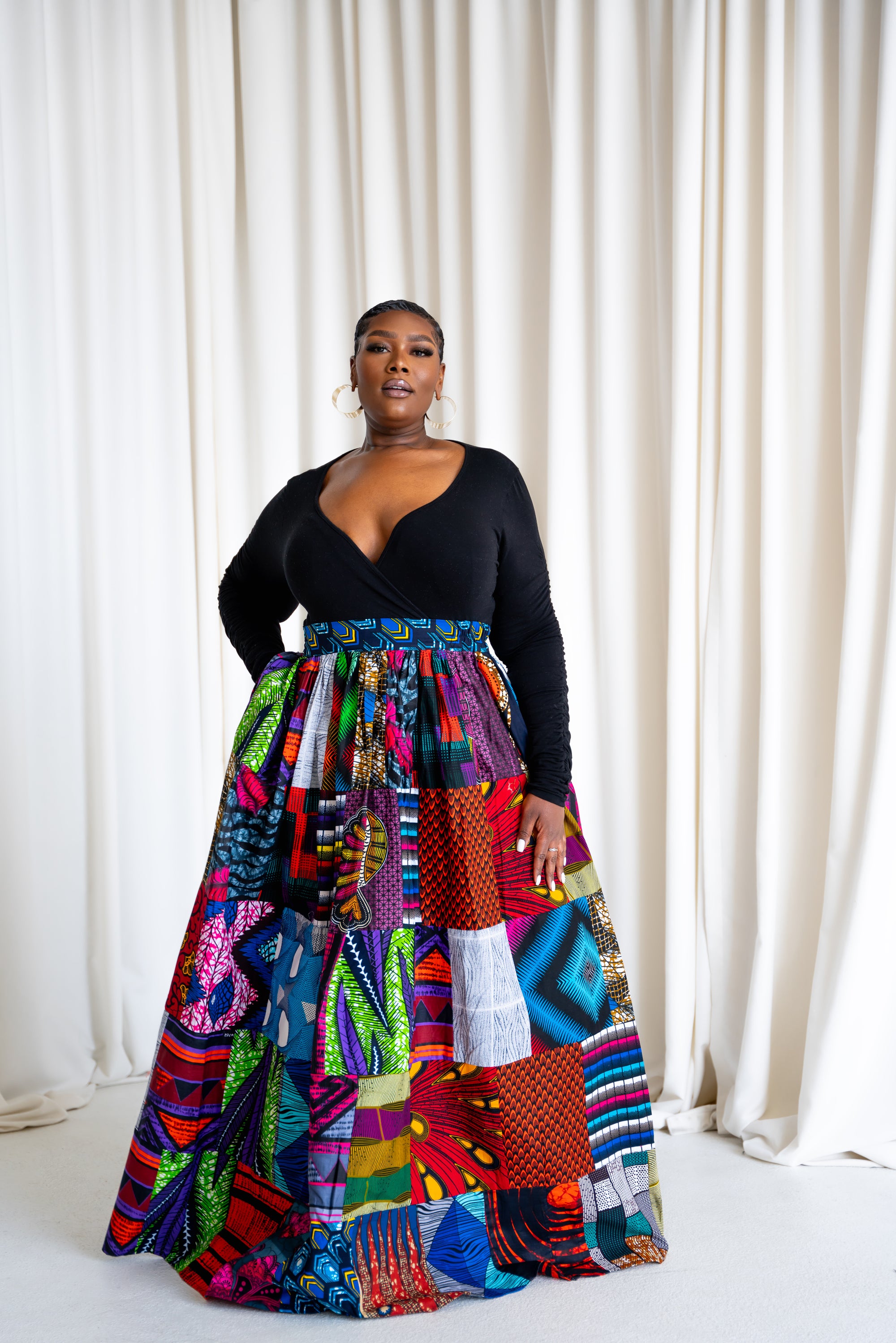 NANA PATCHWORK Maxi Skirt