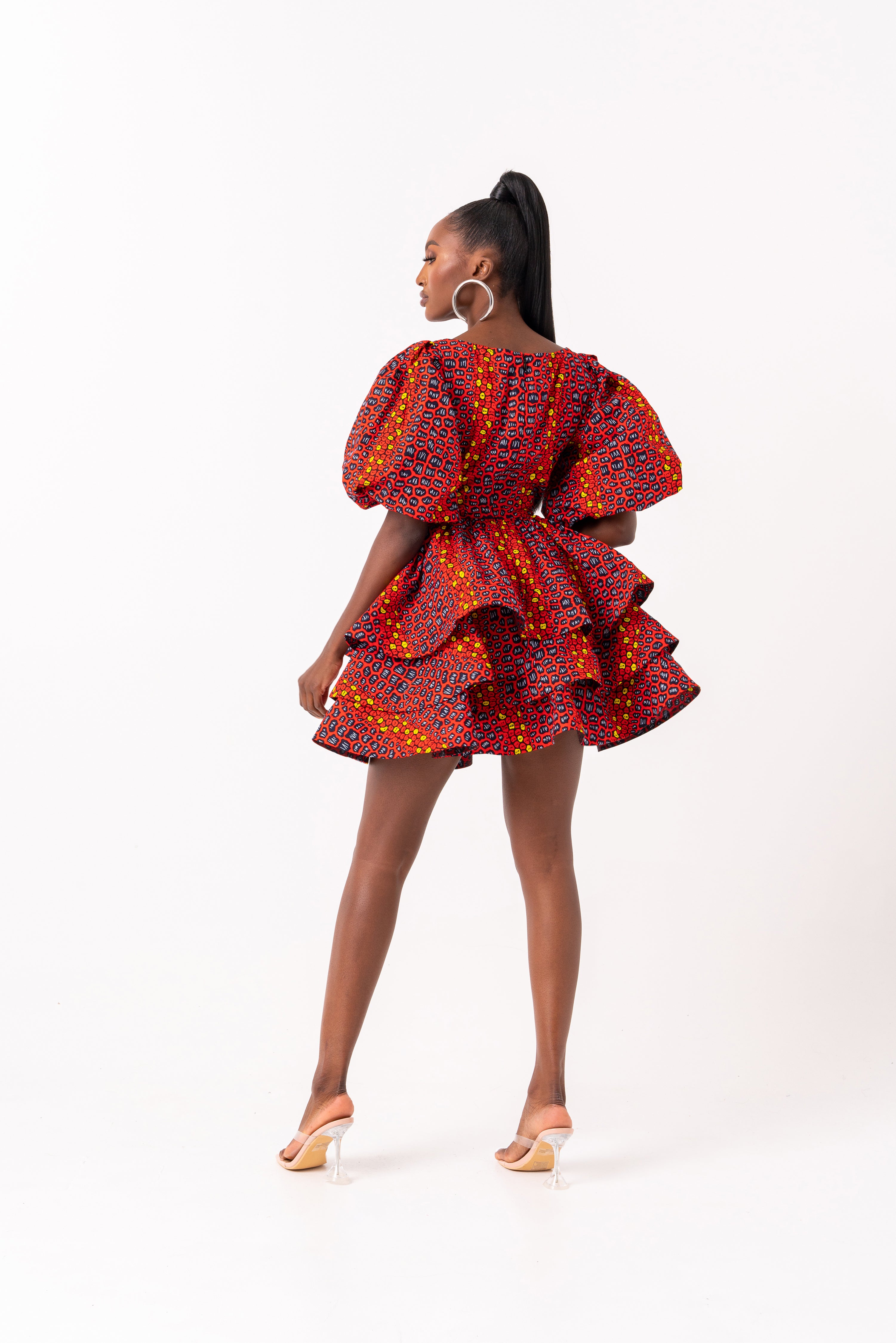 JEMIMA African Print LAYERED Mini Dress