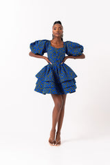 LOLO African Print LAYERED Mini Dress