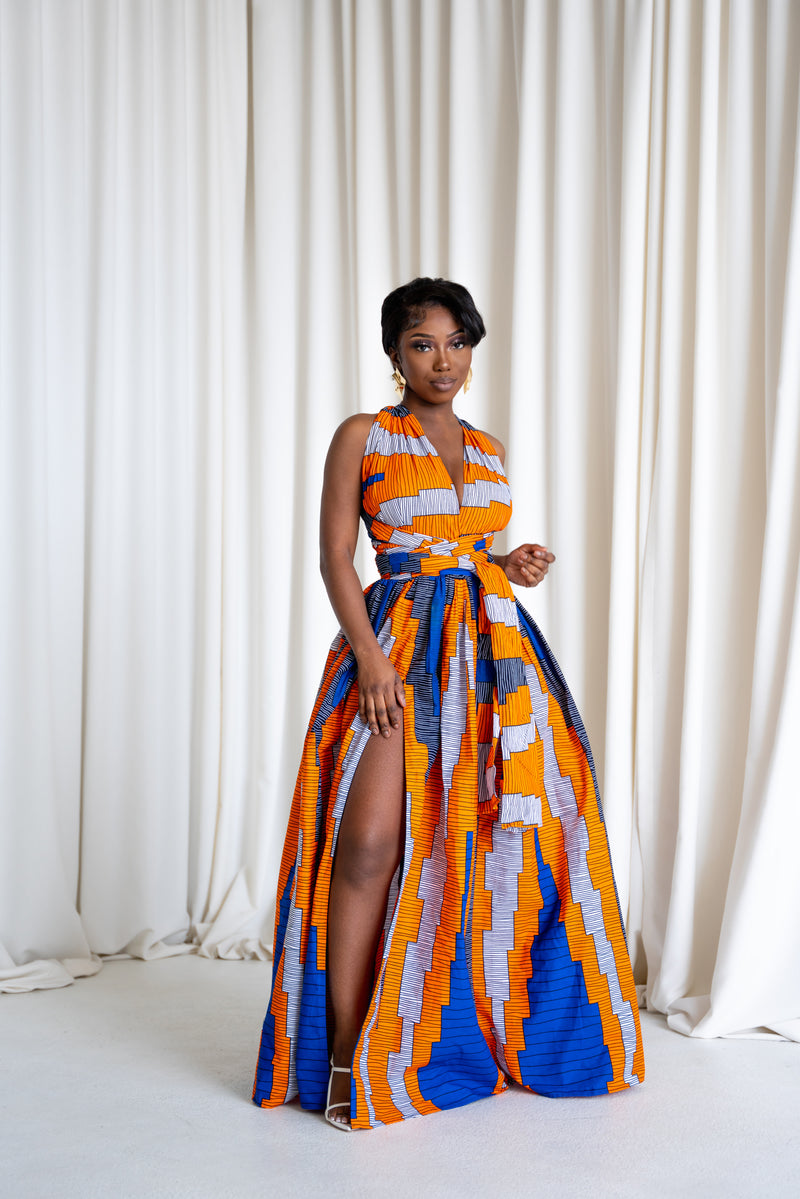 SOMIE African print Maxi Infinity dress
