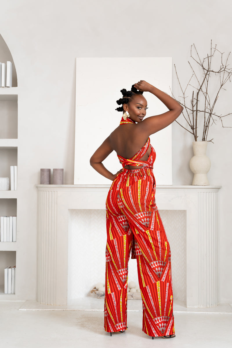 African print best sale jumpsuit