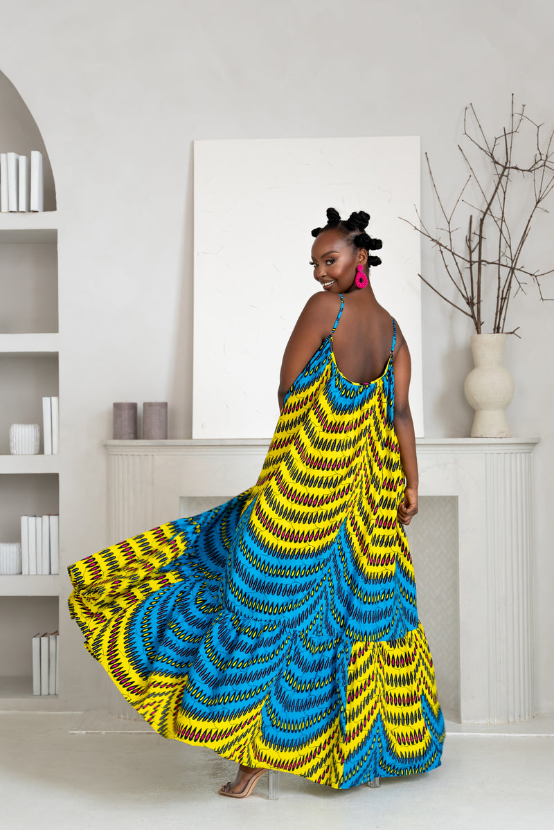 RIYIKE African print Summer Maxi dress