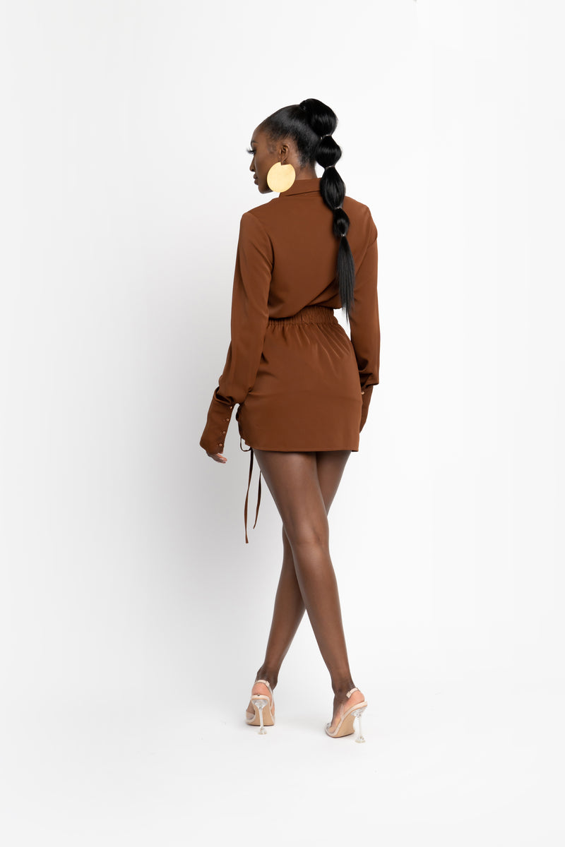 CHOCOLATE ESTA mini skirt