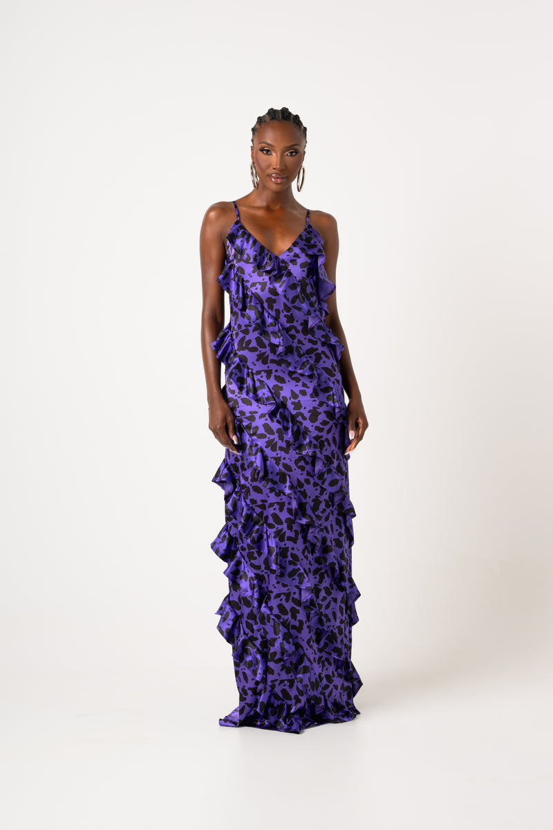 FARRAH RUFFLE MAXI DRESS
