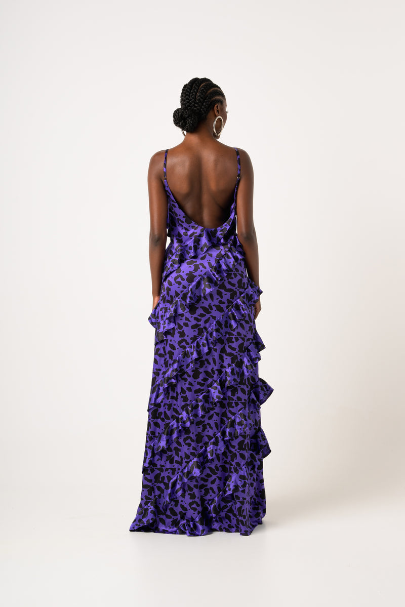 FARRAH RUFFLE MAXI DRESS