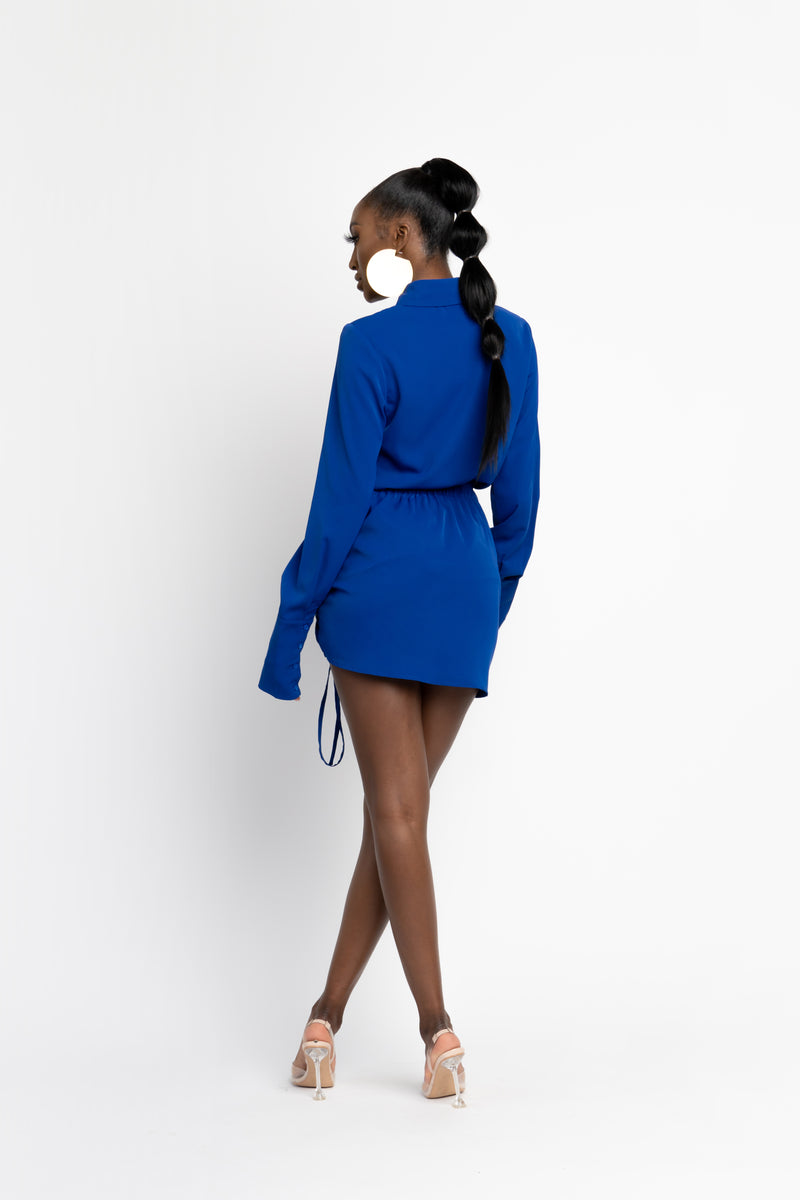 ROYAL BLUE ESTA mini skirt