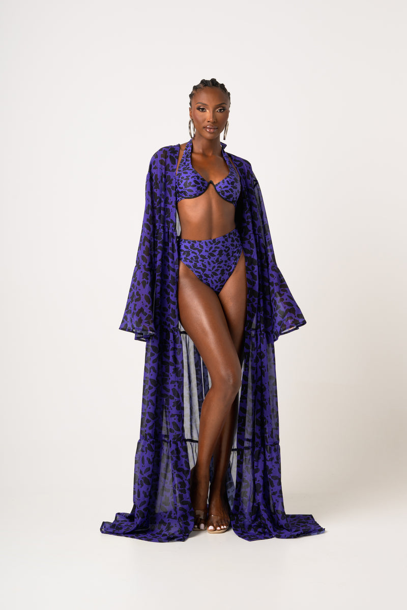 Long sleeve chiffon kimono clearance