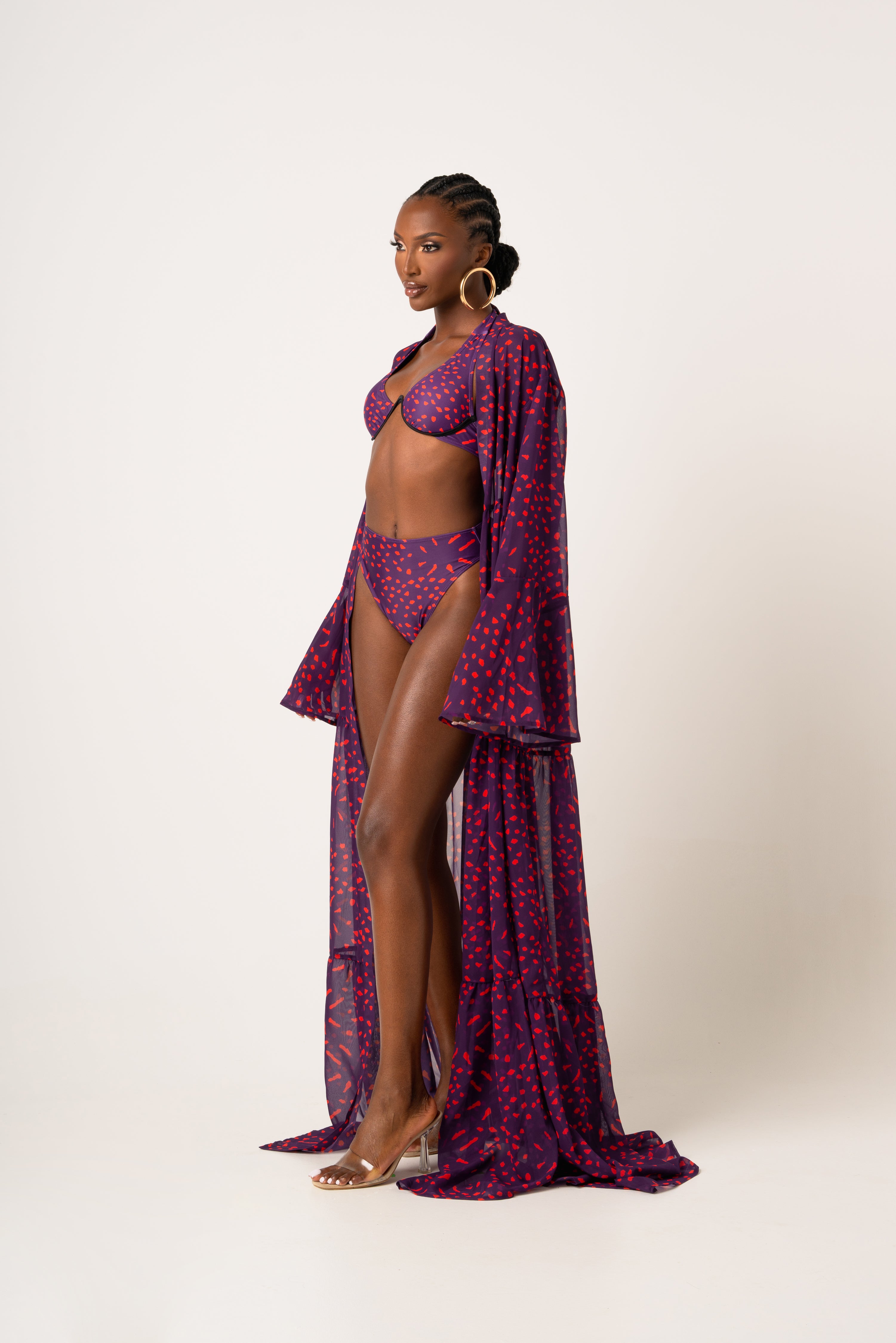 Long sleeve chiffon kimono 2025
