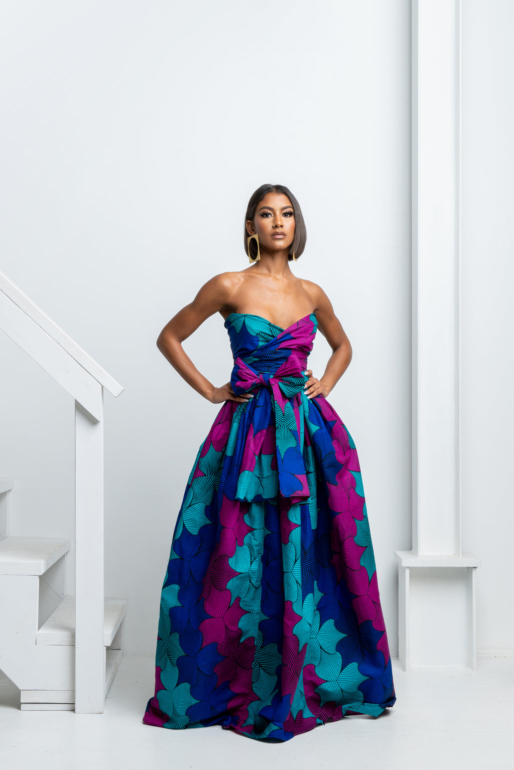 ZURI African print Maxi Infinity dress OFUURE
