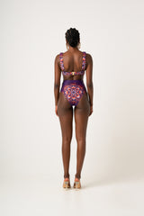 ENANG PURPLE High Waist Bikini Bottom