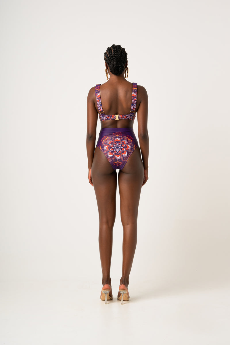 ENANG PURPLE High Waist Bikini Bottom