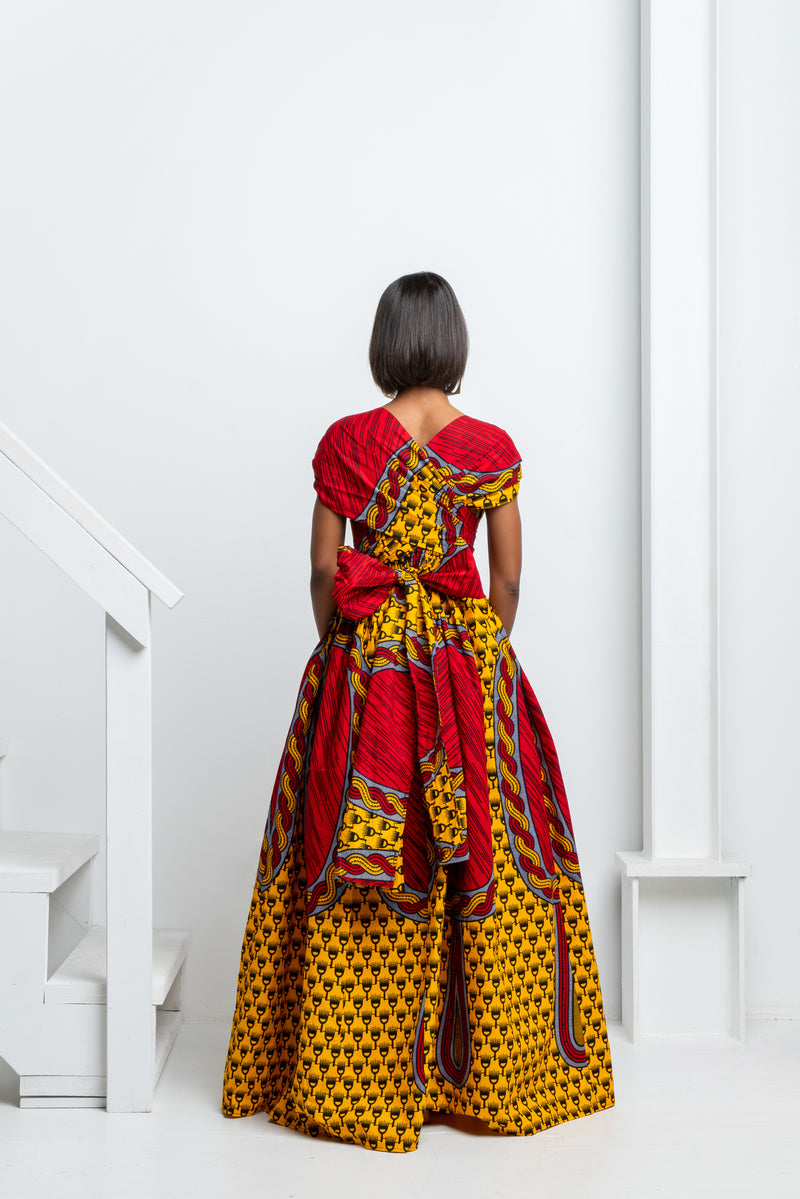 TITI African print Maxi Infinity dress