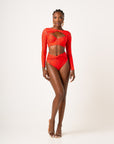 SAMIAH High Waist Bikini TWIST Bottom
