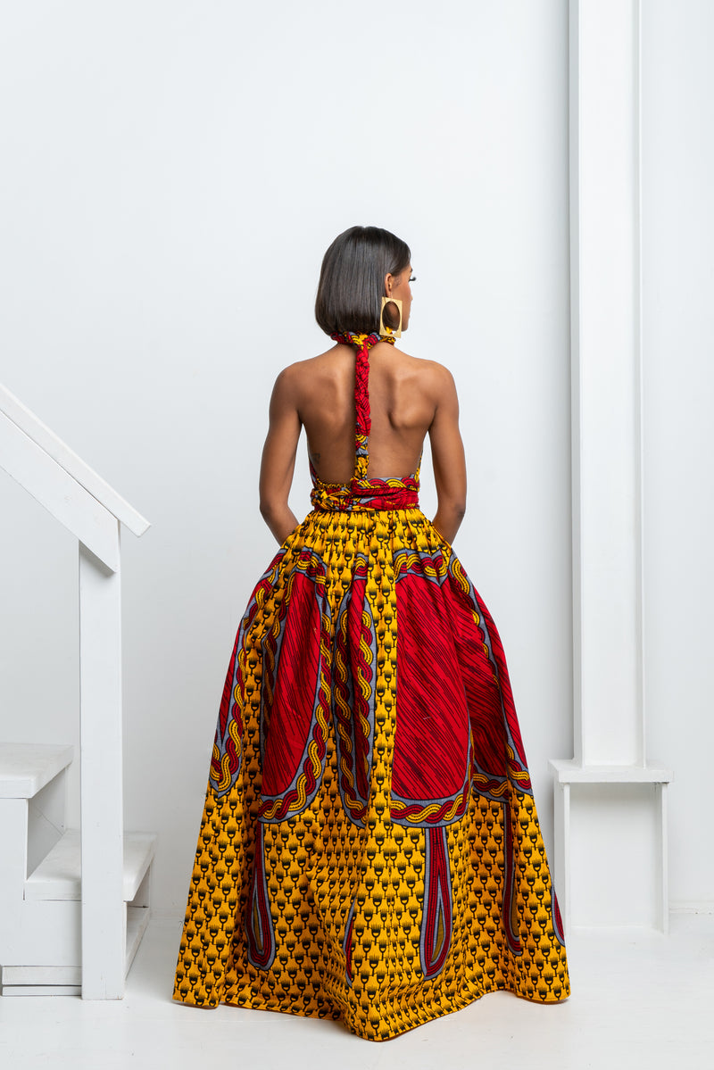 TITI African print Maxi Infinity dress