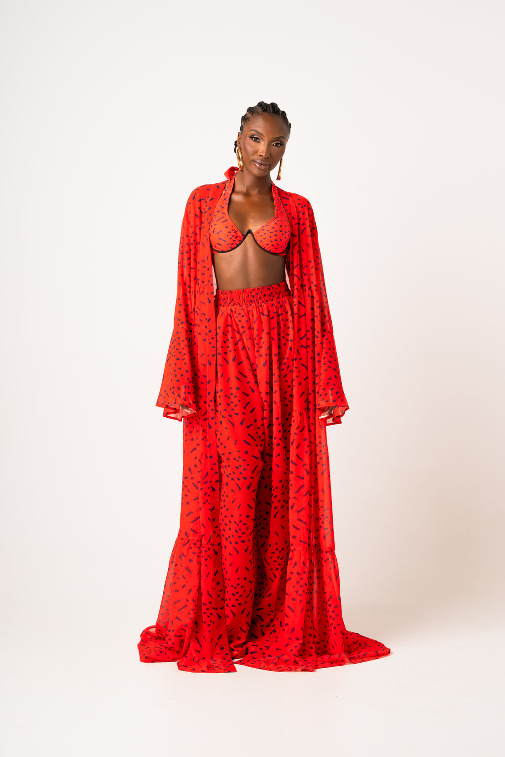 SAMIAH LONG SLEEVE CHIFFON KIMONO – OFUURE