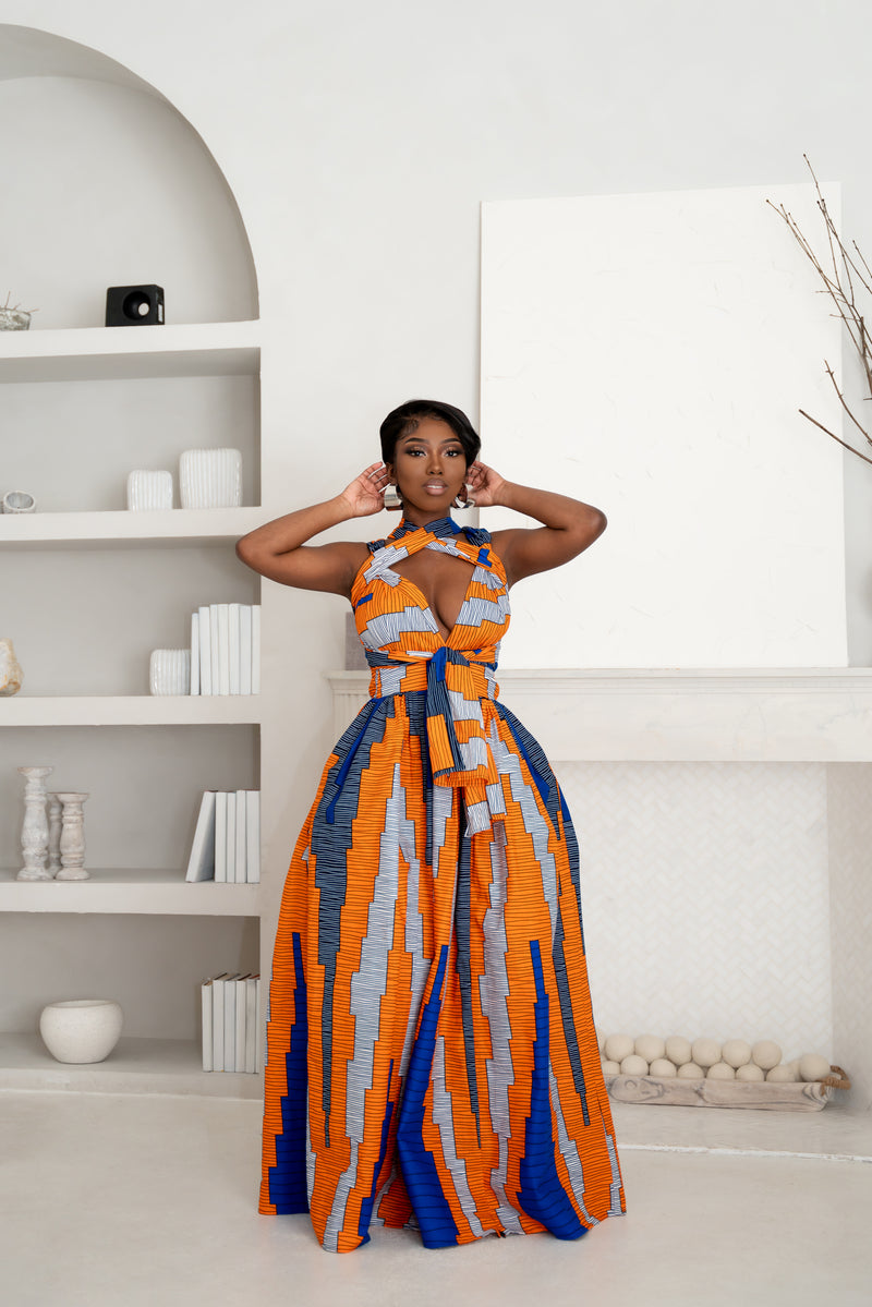 SOMIE African print Maxi Infinity dress