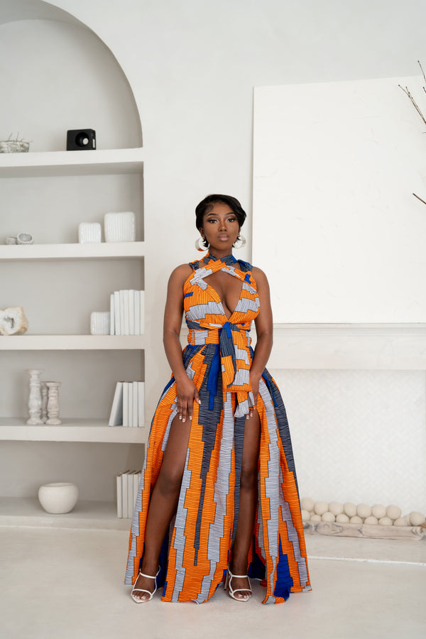 SOMIE African print Maxi Infinity dress